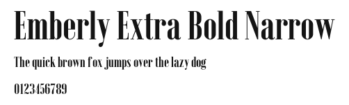 Emberly Extra Bold Narrow Preview