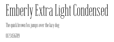 Emberly Extra Light Condensed Preview