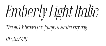 Emberly Light Italic Preview