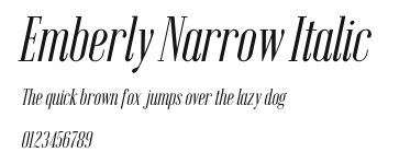 Emberly Narrow Italic Preview