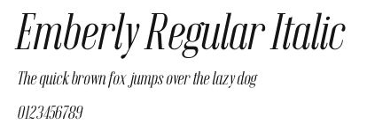 Emberly Regular Italic Preview