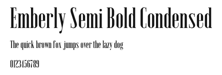 Emberly Semi Bold Condensed Preview