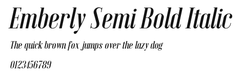 Emberly Semi Bold Italic Preview