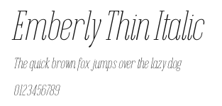 Emberly Thin Italic Preview