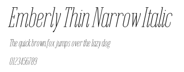 Emberly Thin Narrow Italic Preview