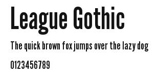 League Gothic Preview