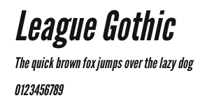 League Gothic Preview