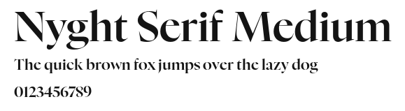Nyght Serif Medium Preview