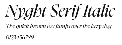 Nyght Serif Italic Preview