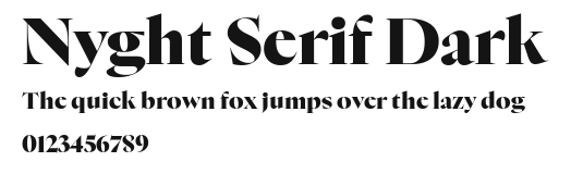 Nyght Serif Dark Preview