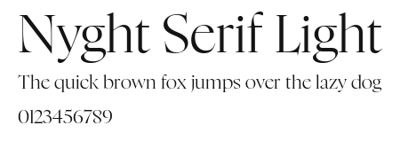 Nyght Serif Light Preview