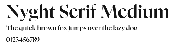 Nyght Serif Medium Preview