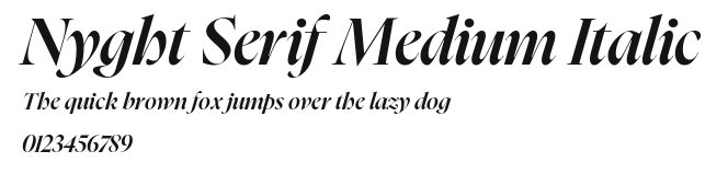 Nyght Serif Medium Italic Preview