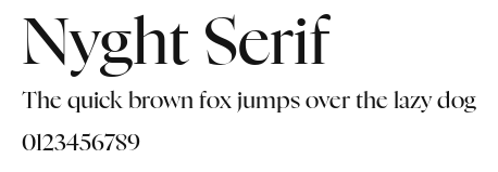 Nyght Serif Preview