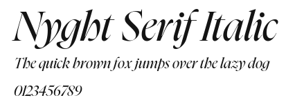 Nyght Serif Italic Preview