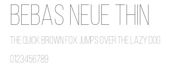Bebas Neue Thin Preview