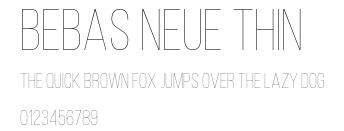 Bebas Neue Thin Preview