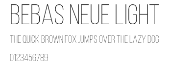 Bebas Neue Light Preview
