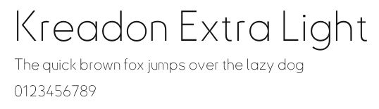 Kreadon Extra Light Preview