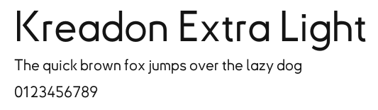 Kreadon Extra Light Preview