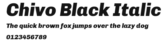 Chivo Black Italic Preview