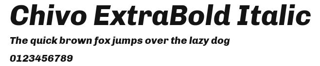 Chivo ExtraBold Italic Preview