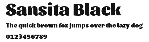 Sansita Black Preview