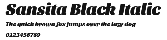 Sansita Black Italic Preview