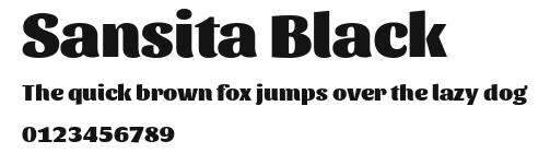 Sansita Black Preview