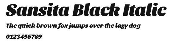 Sansita Black Italic Preview