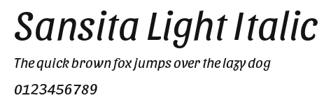 Sansita Light Italic Preview