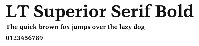 LT Superior Serif Bold Preview