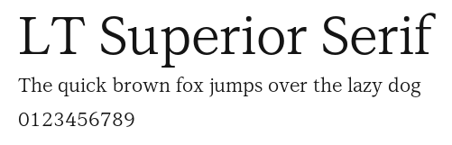LT Superior Serif Preview