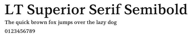 LT Superior Serif Semibold Preview