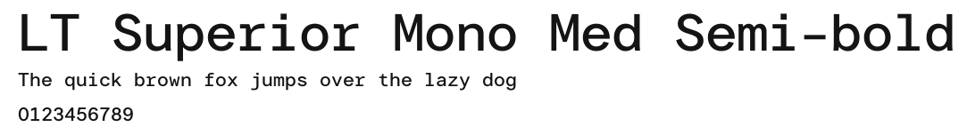 LT Superior Mono Med Semi-bold Preview