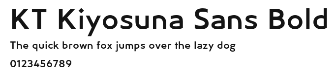 KT Kiyosuna Sans Bold Preview