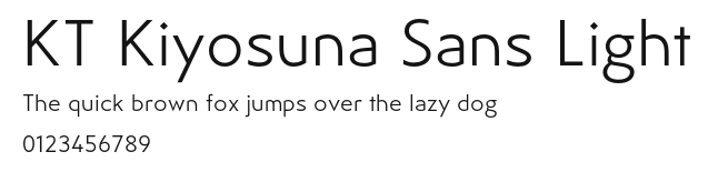 KT Kiyosuna Sans Light Preview