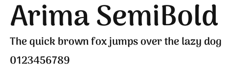 Arima SemiBold Preview