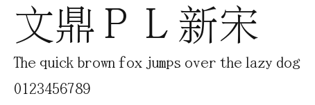 文鼎PL新宋 Preview