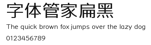 字体管家扁黑 Preview
