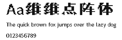 Aa维维点阵体 Preview