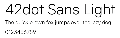 42dot Sans Light.ttf