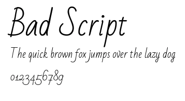 Bad Script.ttf