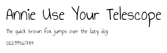 Annie Use Your Telescope.ttf