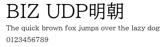 BIZ UDP明朝.ttf