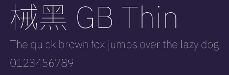械黑 GB Thin.ttf