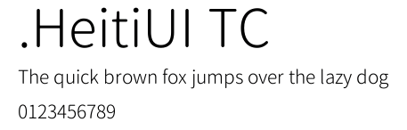 .HeitiUI TC.ttc [TrueType Collection]