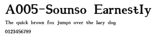 A005-Sounso Earnestly.ttf
