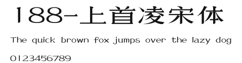188-上首凌宋体 Preview